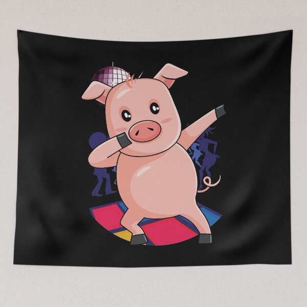 Item preview, Dabbing Pig | Dancing Farm Animal Pink Piglet designed and sold by anziehend.