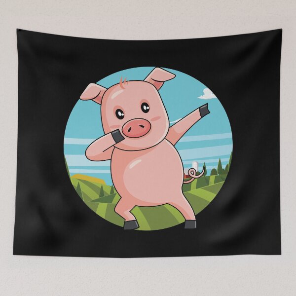 Item preview, Dabbing Pig | Dancing Farm Animal Pink Piglet designed and sold by anziehend.