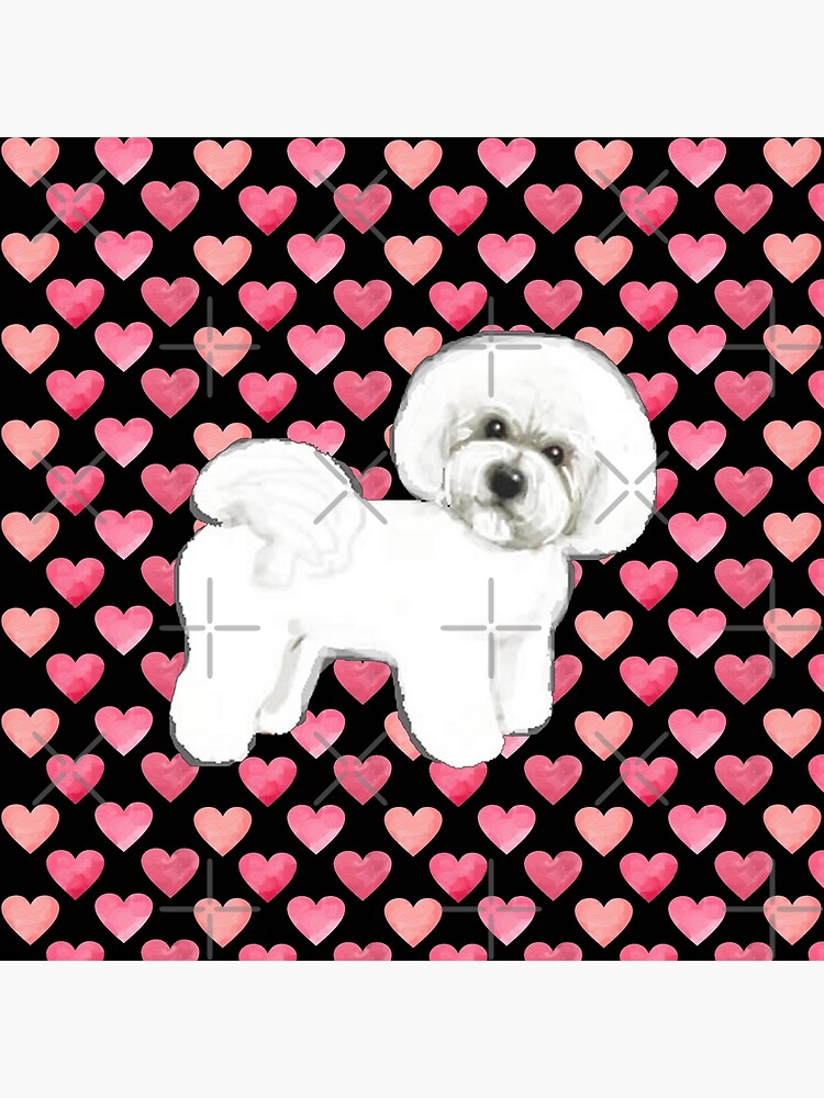 Bichon Frise Valentines Hearts by MagentaRose