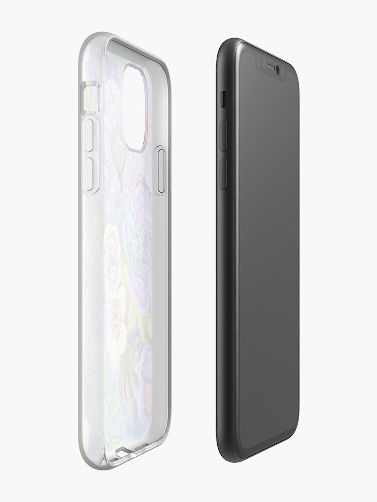 Alternate view of Blue and lilac floral, Smoky blue Blooms iPhone Case & Cover
