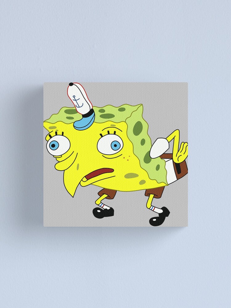 Spongebob meme face | Canvas Print