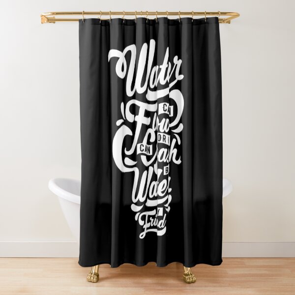 Be Water My Friend Shower Curtain