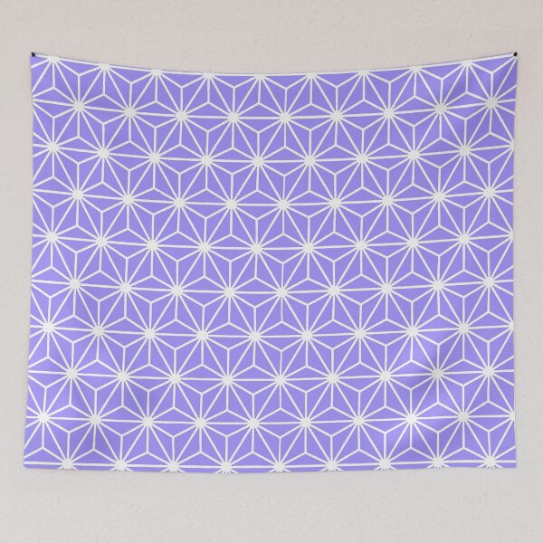 Item preview, Asanoha Star Or Hexagon Motif White On Lilac designed and sold by taiche.