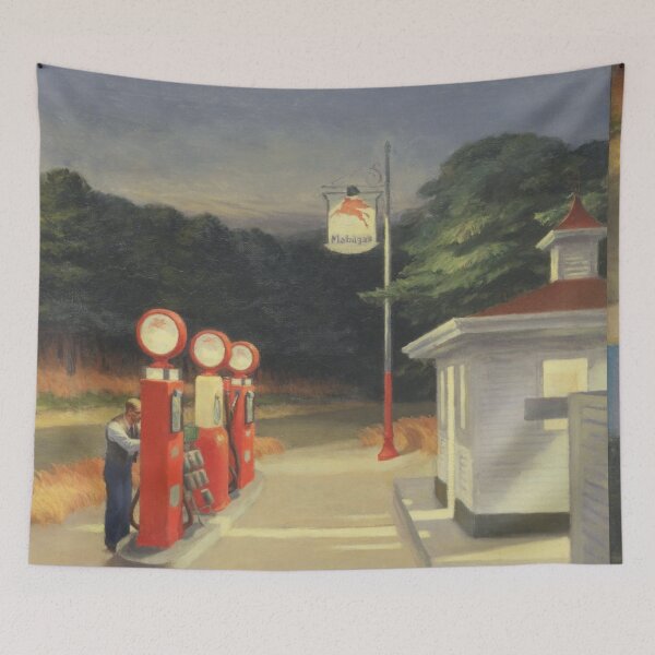 Aperçu de l'œuvre Pompe à essence des années 1940 - Edward Hopper créée et vendue par Vintage Designs +.