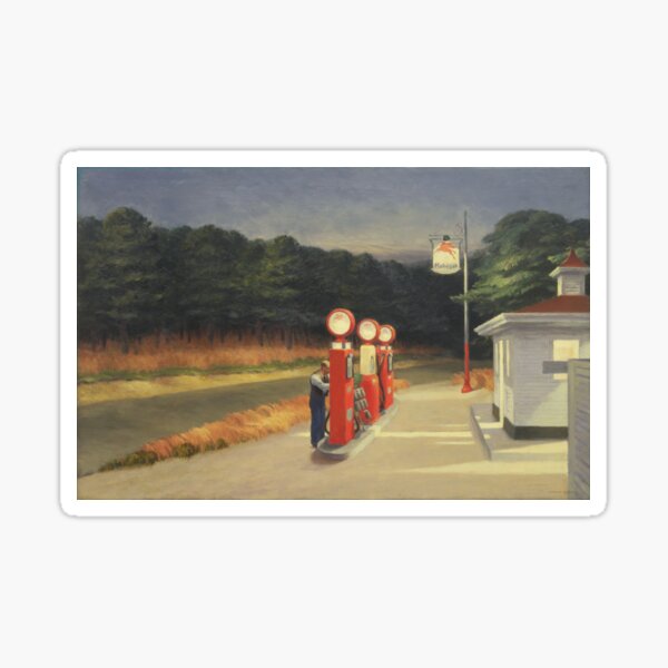 1940s Gas Pump - Edward Hopper Sticker
