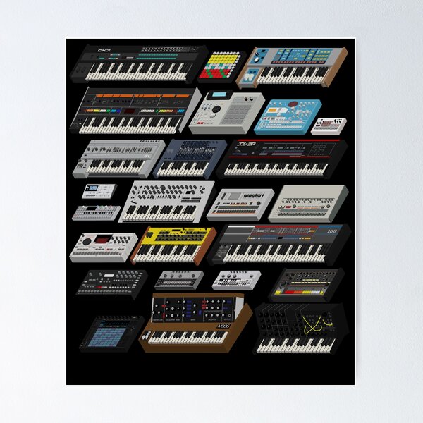 Item preview, Synthesizer and Drum Machine Fan Collection designed and sold by mewzeek-T.