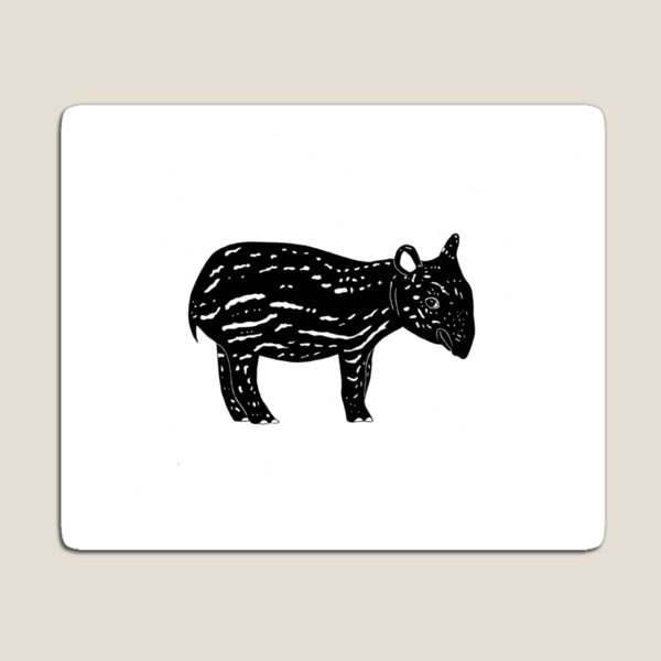 Tapir (ink illustrations of weird animals that are real) Magnet