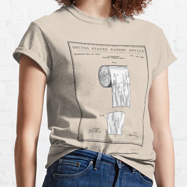 Kopie von United States Office Patent - Toilet Paper Roll Classic T-Shirt