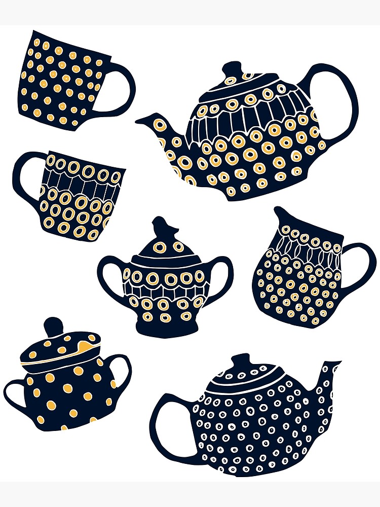 "Cute Tea Set" Poster by kapotka Redbubble