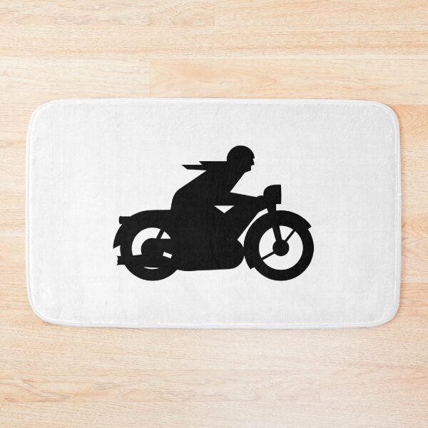 Item preview, AWO Motorcycle Rider Silhouette (black) designed and sold by VEB Ostladen.