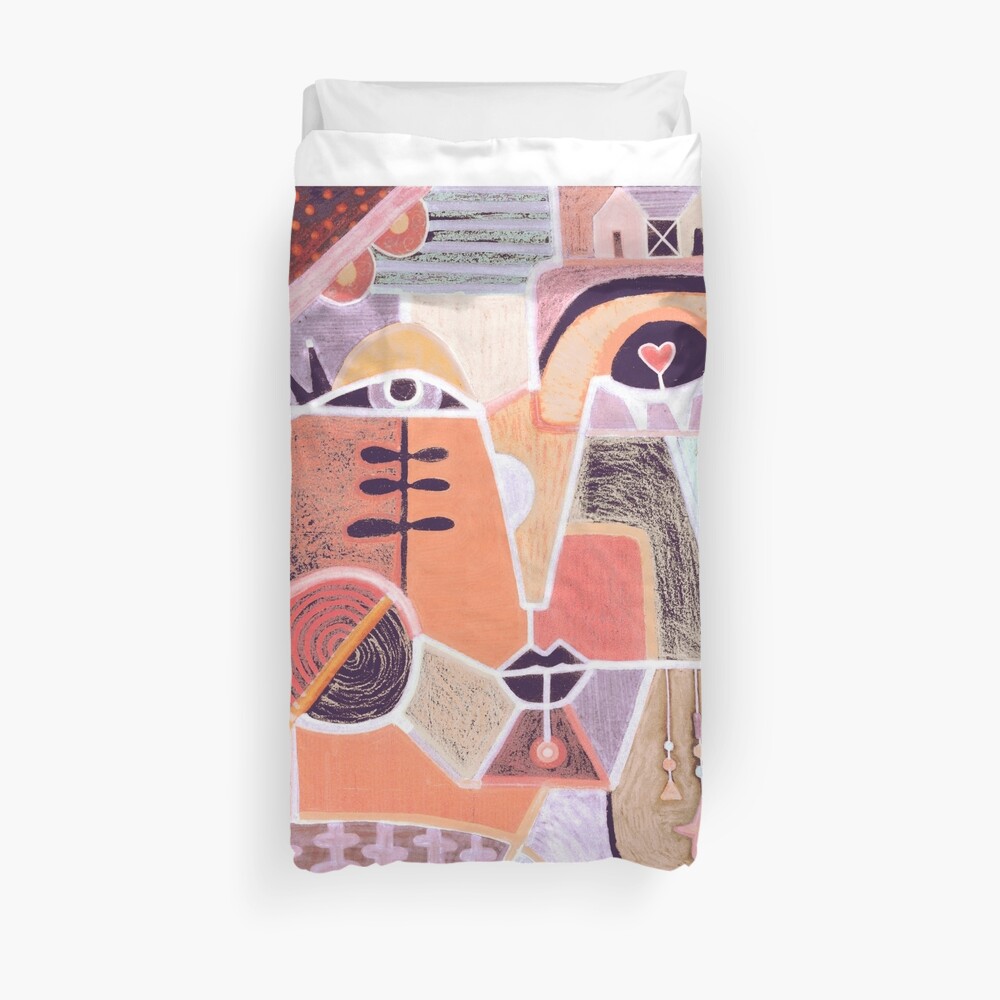 Abstract portrait Duvet Cover