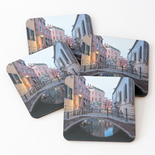 Item preview, The Magic of Small Canals in Venice Italy - Charismatic Wrought Iron Bridge  designed and sold by Georgia Mizuleva.