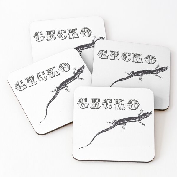 Item preview, Gecko Design - lettering and stylized gecko designed and sold by TaunusNetz.