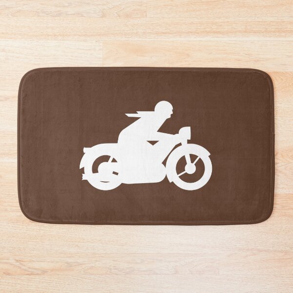 Item preview, AWO Motorcycle Rider Silhouette (white) designed and sold by VEB Ostladen.