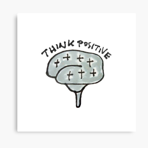 "Positive Thinking Concept Drawing" Canvas Print by DFLCreative | Redbubble