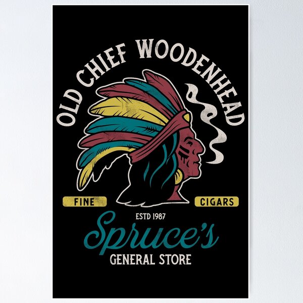 Item preview, Old Chief Woodenhead - Vintage Distressed Horror Movie designed and sold by Nemons.