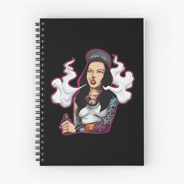 Artikelvorschau, Vape Queen Illustration | Tattooed Women Vaping entworfen und verkauft von anziehend.