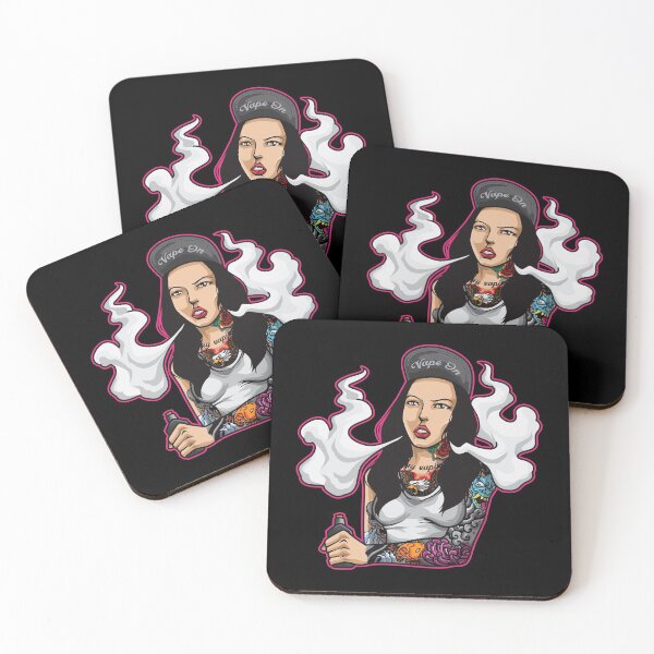 Item preview, Vape Queen Illustration | Tattooed Women Vaping designed and sold by anziehend.