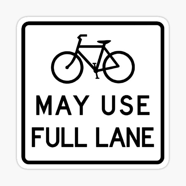 Puede usar el carril completo Pegatina