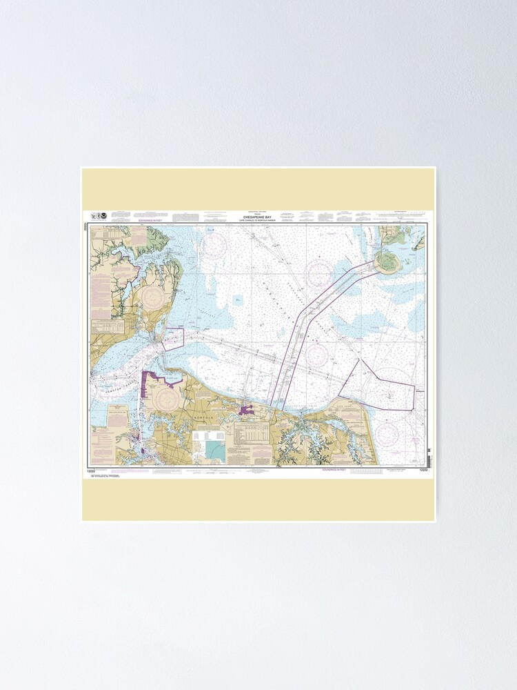 "Chesapeake Bay Nautical Chart" Poster for Sale by cocreations Redbubble