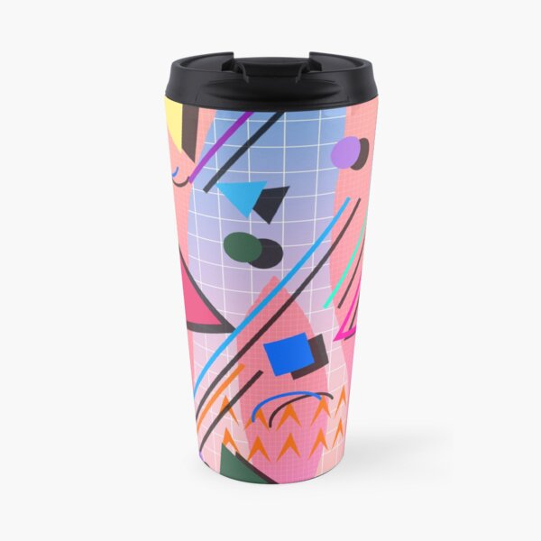 80s pop retro pattern 2 Travel Mug