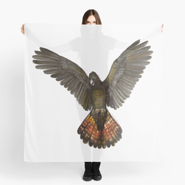 Vista previa del artículo con la obra «Cacatúa negra de cola roja del bosque (Karrak)», diseñado y vendido por RedCloudDesign.