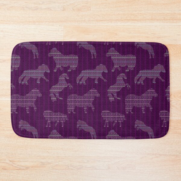 Item preview, Shetland Fairisle Dancing Ponies - Purple designed and sold by Juliewdesigns.