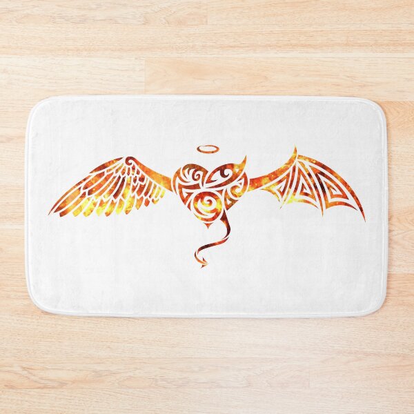 Item preview, Good bad heart tribal flames white designed and sold by BlackoutPhotos.