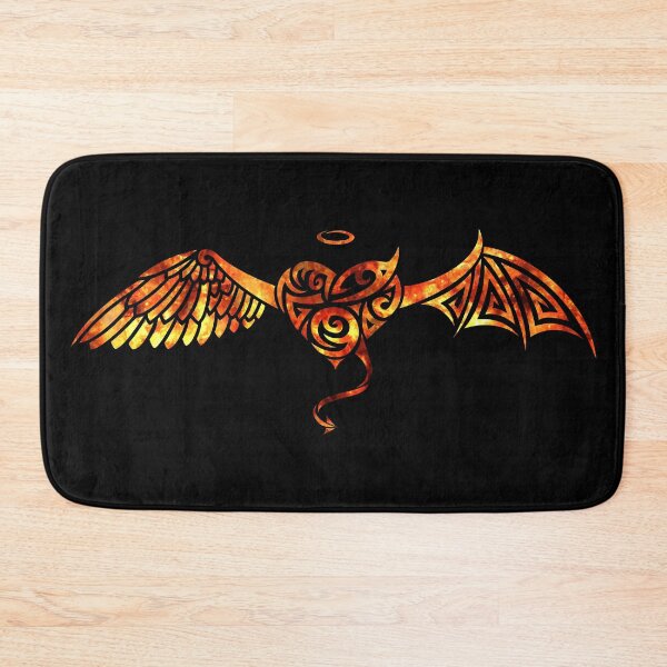 Item preview, Good bad heart tribal flames black designed and sold by BlackoutPhotos.