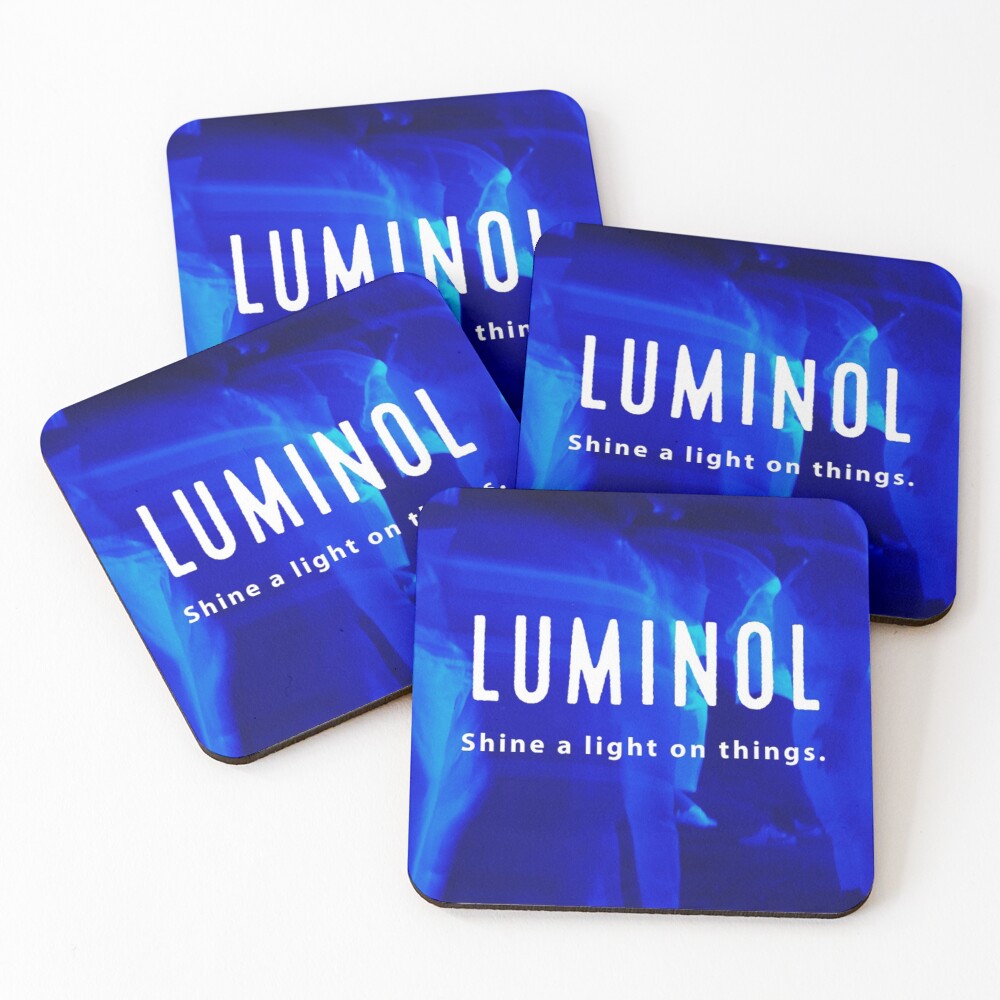 Luminol. Shine a light on things Coasters (Set of 4)