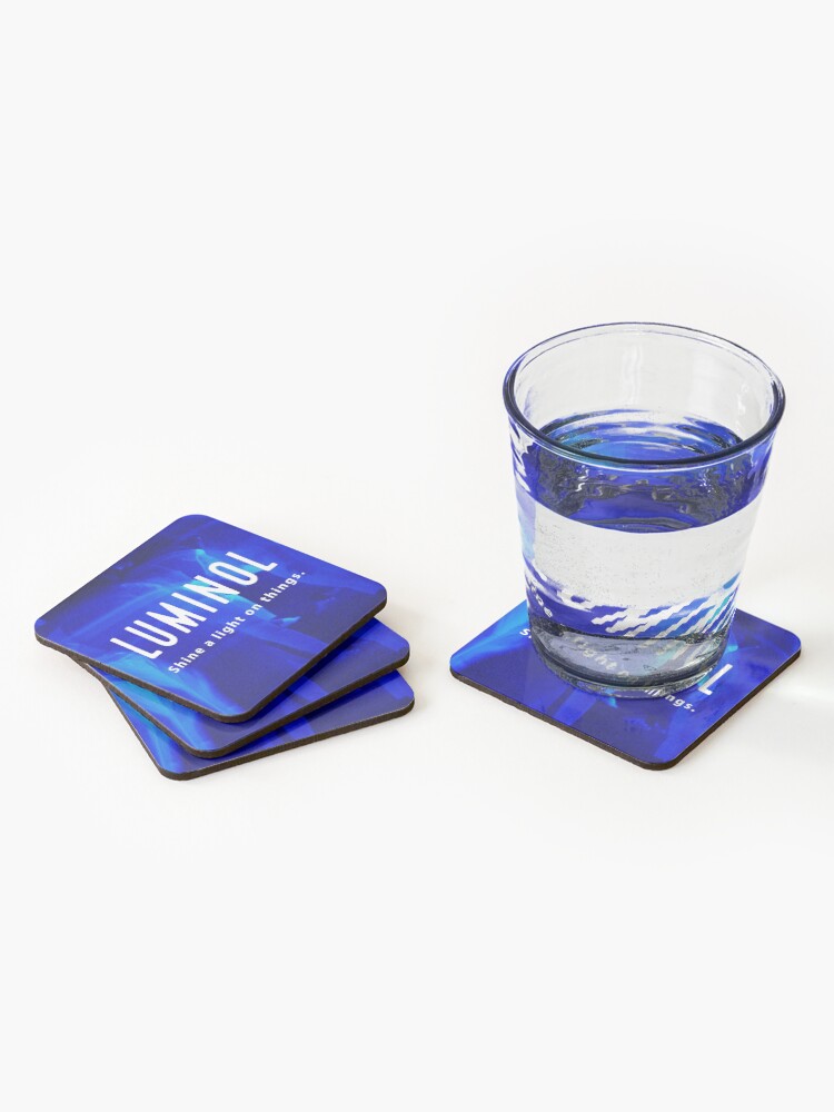 Alternate view of Luminol. Shine a light on things Coasters (Set of 4)