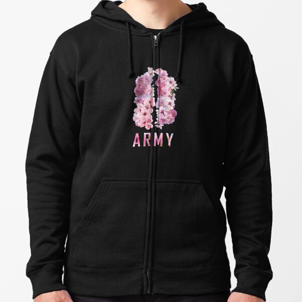 army flower hoodie