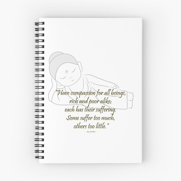 Item preview, Contemplating Buddha with quote to inspire. "Have compassion for all beings, rich and poor alike; each has their suffering. Some suffer too much, others too little." designed and sold by Shawlin Islam.