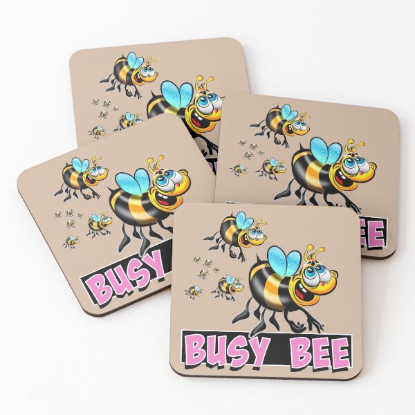Item preview, Funny busy bee with swarm of bees designed and sold by Grafikdiva.