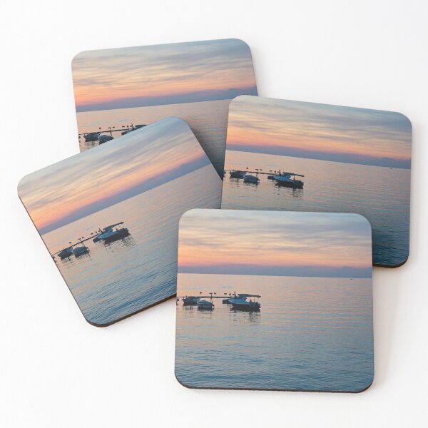 Item preview, Scenic view of beautiful sunset above the Adriatic sea, Porec, Croatia designed and sold by anytka.