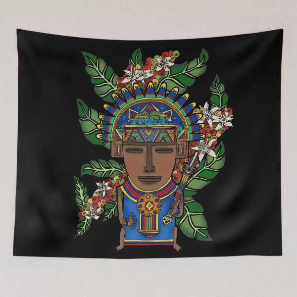 Item preview, MUISCA CHIBCHA COLOMBIA COFFEE PLANT - full colour designed and sold by Xotico Design.