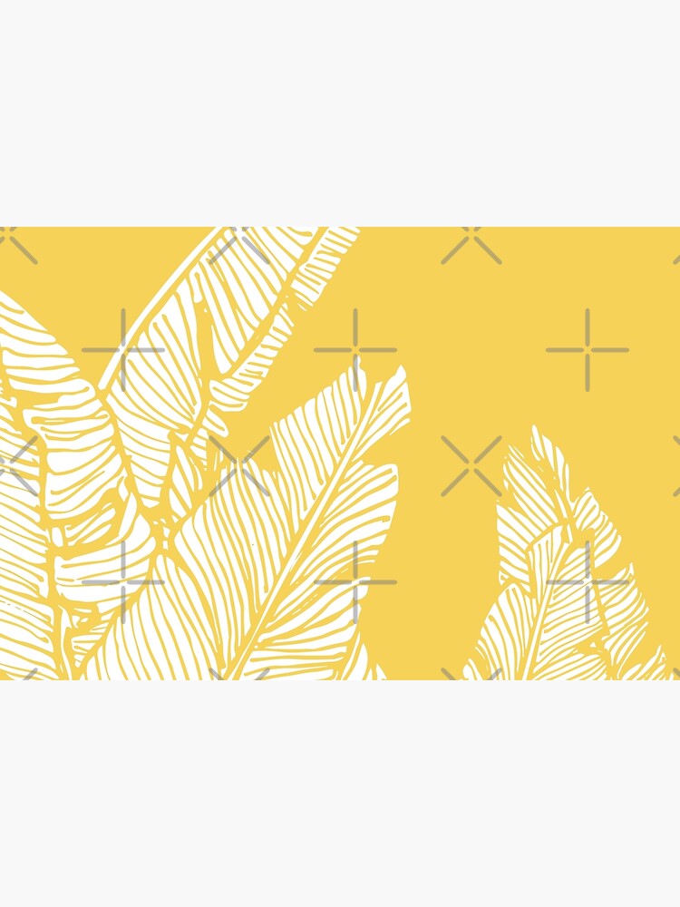 Banana Leaves on Yellow by designdn