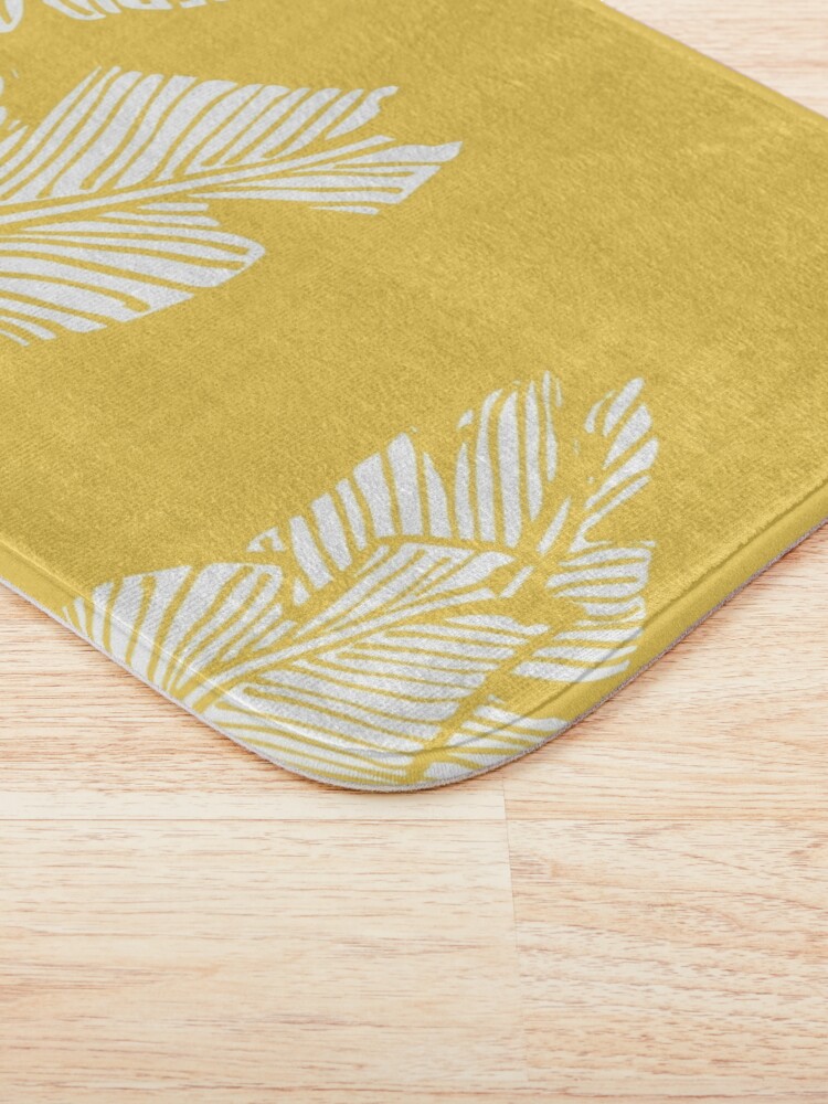 Alternate view of Banana Leaves on Yellow Bath Mat