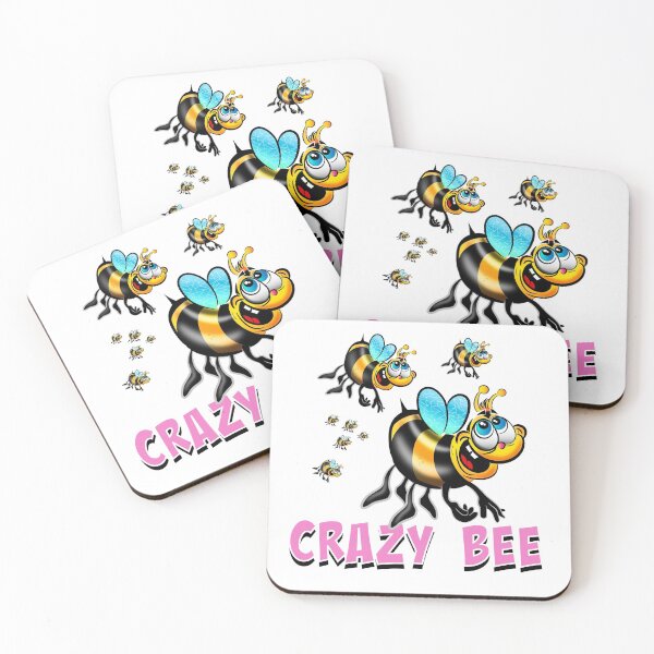 Item preview, Funny crazy bee with bees friends designed and sold by Grafikdiva.
