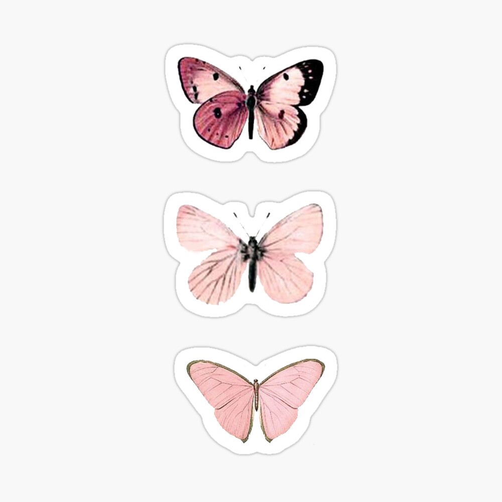 Pink Glittery Butterfly Sticker for Sale by cinlali