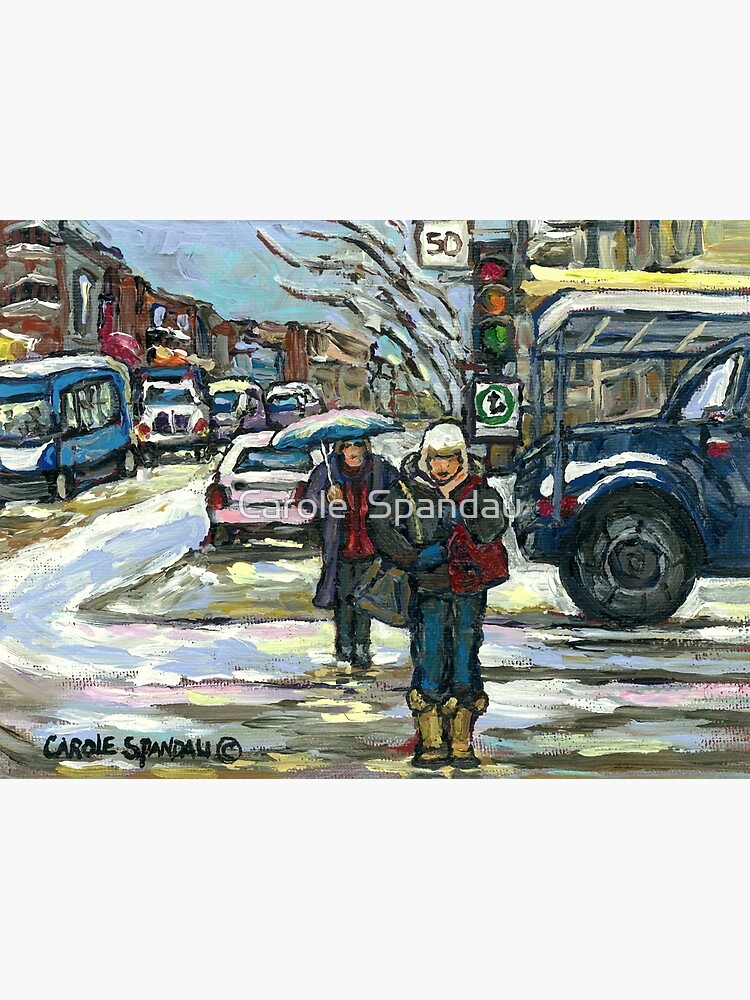 "BEST MONTREAL PAINTINGS CROSSING COTE ST. CATHERINE MONTREAL ART