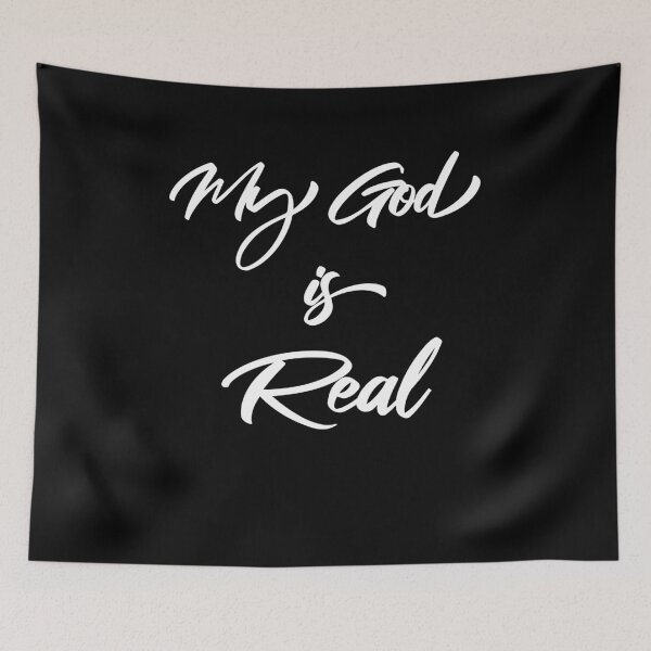 Item preview, My God is real, christian tshirt design. Jesus lover, bible quote designed and sold by JoDesignLab.