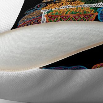 Alternate view of SILVIA MARKET GUAMBIANO SOUTH AMERICA COLOMBIA - linework Floor Pillow
