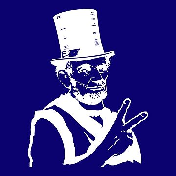 Artwork thumbnail, Abraham Lincoln Peace Sign Symbol White by mindofpeace