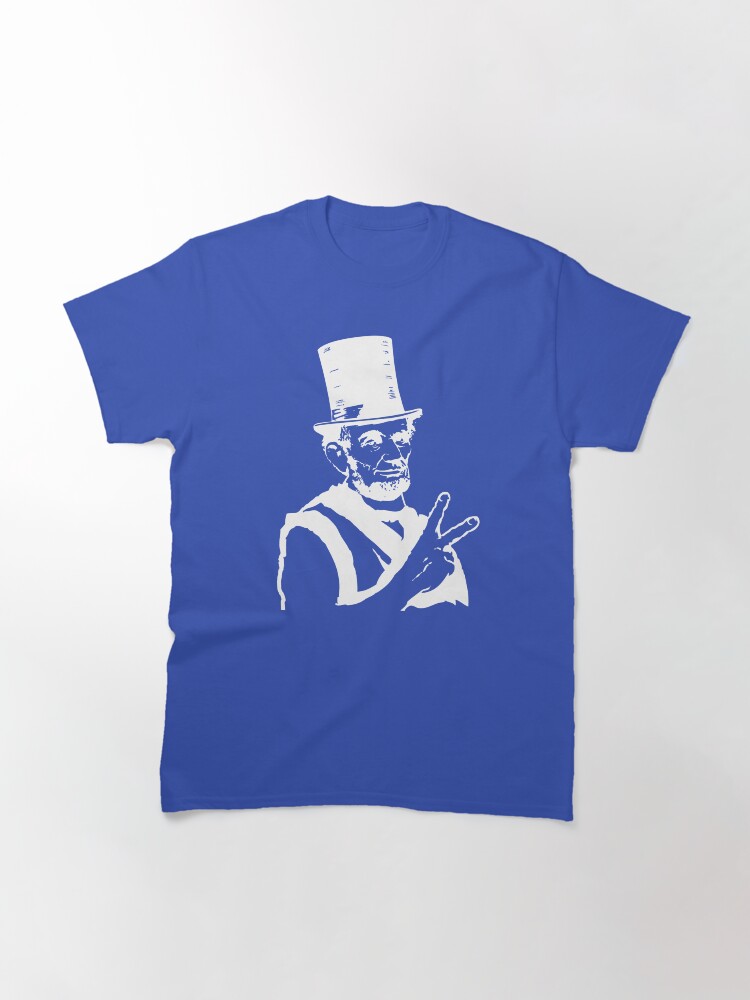 Thumbnail 3 of 7, Classic T-Shirt, Abraham Lincoln Peace Sign Symbol White designed and sold by mindofpeace.