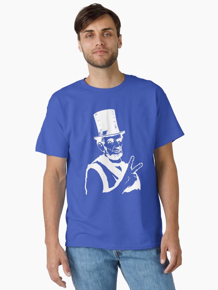 Thumbnail 1 of 7, Classic T-Shirt, Abraham Lincoln Peace Sign Symbol White designed and sold by mindofpeace.