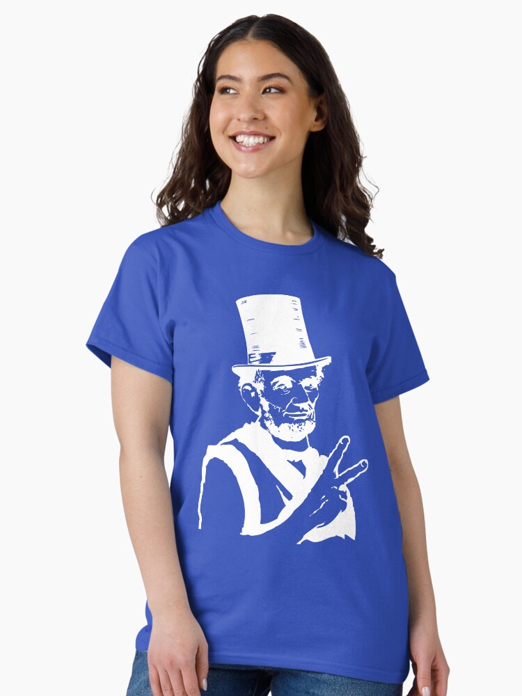 Thumbnail 2 of 7, Classic T-Shirt, Abraham Lincoln Peace Sign Symbol White designed and sold by mindofpeace.