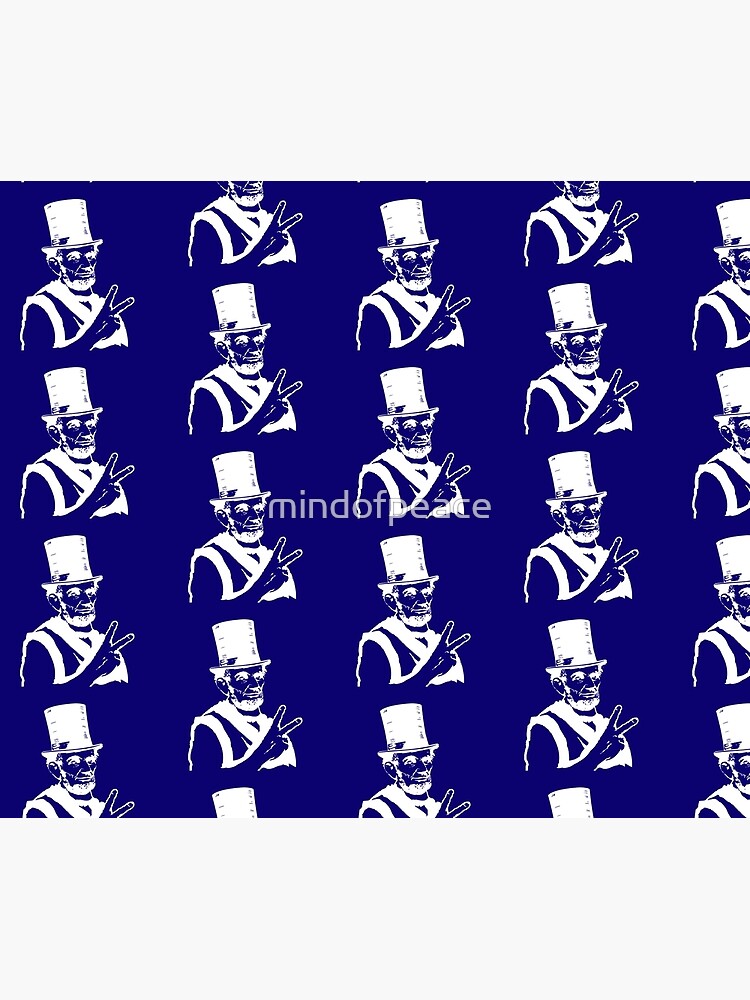 Thumbnail 5 of 5, Shower Curtain, Abraham Lincoln Peace Sign Symbol White designed and sold by mindofpeace.