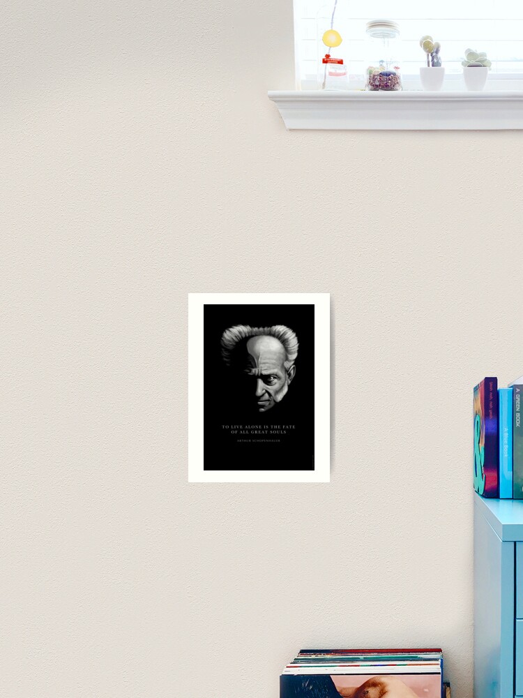 Impression Artistique Schopenhauer Citation Vivre Seul Par Elvindantes Redbubble