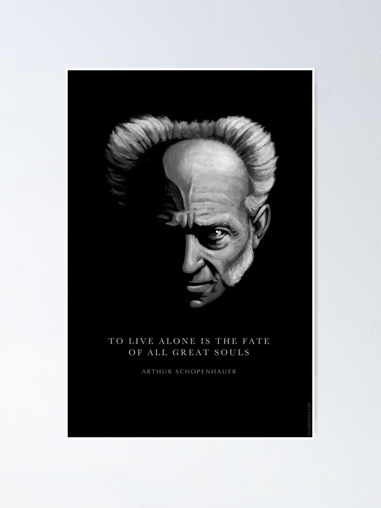 Poster Schopenhauer Citation Vivre Seul Par Elvindantes Redbubble